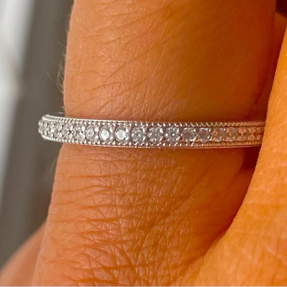 Brand new- Sterling forever eternity ring (cz stones)